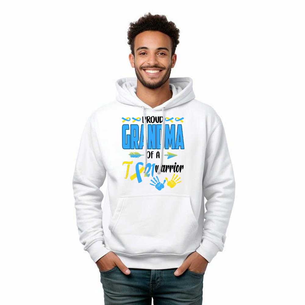 Proud Grandma Of A 21 Warrior Shirt Down Syndrome Awareness Matching Family Hoodie Gift